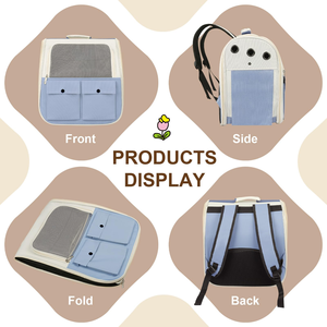 Transportín Multifuncional para Mascotas con Ruedas, Mochila Desmontable para Mascotas, Bolsa de Viaje Transpirable y Portátil para Gatos, para Exteriores - Product Image 3