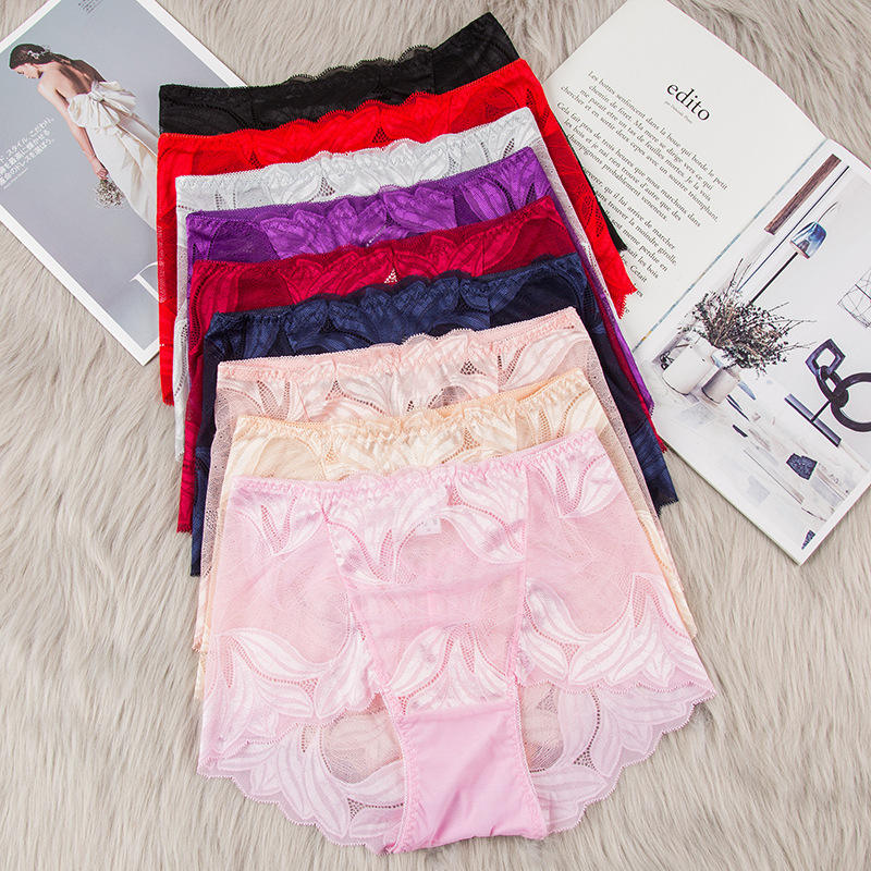 Wholesale New High Quality Fashionable Transparent Sexy Lace Ladies Underwear Breathable Panties for Women