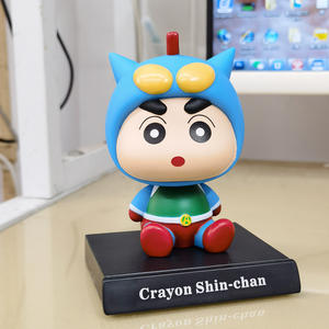 HESPER Accessoires créatifs d'anime, figurine Crayon Shin-Chan en version travesti, poupée mignonne à tête oscillante, jouets de décoration de <span class=keywords><strong>voiture</strong></span>, cadeau pour garçons - Product Image 5