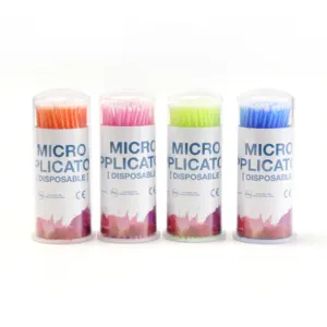 Aplicadores de microcepillo de cilindro regular, desechables, ultrafinos, dentales