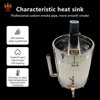 Petit pot de cuisson et d'agitation commercial à double couche en acier inoxydable, machine de cuisson de confiture, pot de gaz de pétrole liquéfié