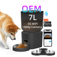 Mangeoire automatique intelligente pour animaux de compagnie Tuya Cat Feeder Camera WiFi Distributeur de nourriture pour chiens avec bol en acier inoxydable