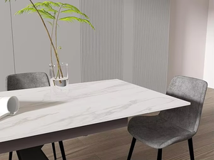 Nordic Luxury Home Small Apartment Retractable Rock Slab <strong>Dining</strong> <strong>Table</strong> <strong>Rectangular</strong> Simplicity <strong>Dining</strong> <strong>Table</strong> and Chair Combination