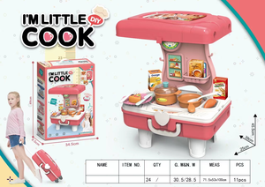 14 pièces enfants station médicale ensemble de jeu enfant en bas âge jeu de rôle Simulation docteur outil Table avec étui à bagages cuisine et nourriture jouets - Product Image 4