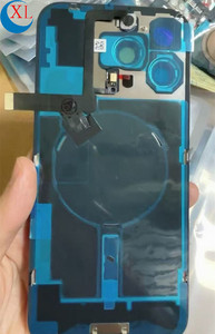 Pièces de réparation de téléphone portable Couvercle en verre de porte de batterie arrière avec câble flexible de lampe de poche NFC pour étui iPhone 16 Pro avec objectif de caméra - Product Image 5