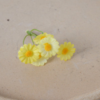 Petite fleur de marguerite artificielle en soie, type camomille, pour épingles à cheveux, chapeaux en herbe, couronnes, accessoires DIY faits main, style Hanfu sauvage