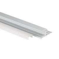Profilé LED encastré sans cadre en aluminium pour plafond et mur en cloison sèche de 5/8'', éclairage linéaire commercial indirect