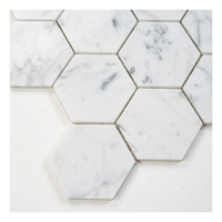Dosseret en métal de forme hexagonale cuisine pierre mosaïques mur et sol carreaux de mosaïque décoratifs carreaux de mosaïque en gros