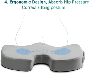 Cojín de Asiento Cuadrado de Espuma Viscoelástica Refrigerante para Silla de Oficina - Extraíble y Lavable - Product Image 4