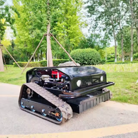 Livraison Gratuite Mini Tondeuse à Gazon Télécommandée Autonome à Batterie, Type Tracteur, Moteur Diesel, Zéro-Turn, à Chenilles - En Promotion