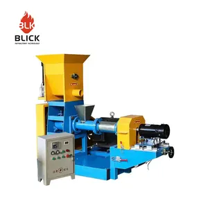 BLK80 livestock feed pellet press machine used pelleting double screw manual electric for fish duck shrimp feeds