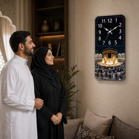 Hadirkan Gaya Mekkah yang Suci di Rumah Anda dengan Lukisan Jam Porselen Kristal HD