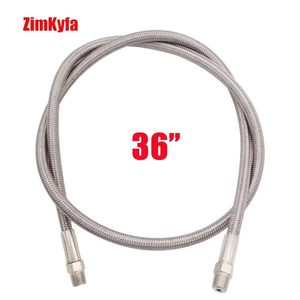 Régulateur de tuyau d'air haute pression tressé en alliage d'aluminium Zimakyfa 1/8 NPT 3000 PSI pour réservoir HPA CO2 série 7800 de 3 m, capacité 5 L - Product Image 3