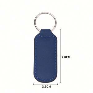 Custom PU Leather Keychain with Laser <b>Engraved</b> Logo, Blank Promotional <b>Key</b> <b>Ring</b> for Corporate Gifts and Advertising Giveaways - Product Image 4