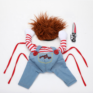 Costume de <span class=keywords><strong>chien</strong></span> Chuckyy, vente chaude, vêtements amusants pour animaux de compagnie, costume de <span class=keywords><strong>chien</strong></span> Chuckyy tenant un couteau, costume de <span class=keywords><strong>chien</strong></span> pour <span class=keywords><strong>Halloween</strong></span> - Product Image 6