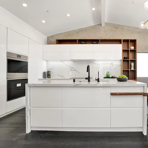 Juego completo CBMmart, paquete de 2 gabinetes de cocina pequeños, armarios de cocina integrados, gabinete de cocina negro con acabado de laca mate - Product Image 1