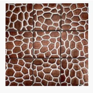 factory manufacturer zebra leopard print pattern harmmered aluminum 201 304 316l stainless steel metal mosaic for hotel