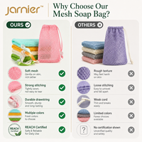 Sac de Savon en Filet de Nylon Africain Personnalisé en Gros, Éponge de Bain Exfoliante du Ghana avec Cordon en Ruban