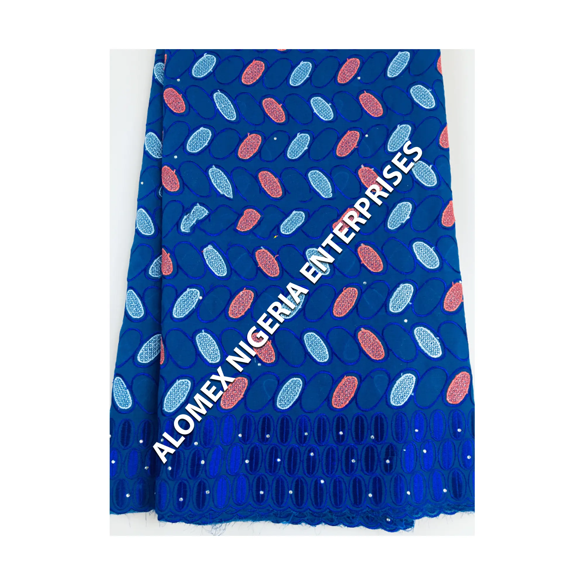 Multi colorido 100% encaje de algodón ancho personalizado 130Cm telas de cordones bordados para ropa de mujer encaje Swissvoile de Nigeria