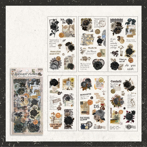 Pegatinas de Papelería PET Impermeables con Diseño de Pétalos de Flores Caídos, Impresión Offset, Diseño Retro de Película Cortada, Decoración Festiva - Product Image 6