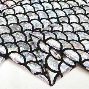 Ткань для костюма русалки, 4 способа, стрейч, спандекс, ткань с принтом в виде рыбьей чешуей, спандекс, ткань для танцевального костюма - Product Image 4