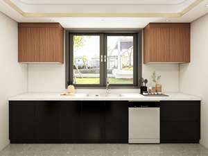 Ensemble de placards complets sur mesure en PVC/lacquer, placards de cuisine modernes en vinyle, petits, provenant d'un fournisseur du Guangdong - Product Image 5