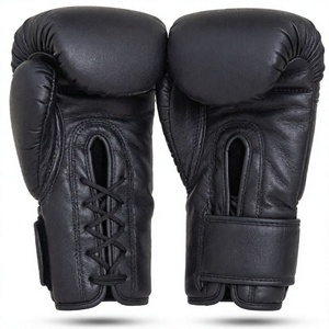 Gants de boxe professionnels en cuir, à doigts entiers, avec fermeture à lacets au poignet, pour adultes, entraînement et sparring, 10oz 12oz 14oz - Product Image 3