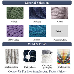 Erwachsene sinnliche handgemachte Überwurf-Schwere gestreifte klobige Samte gewichtete gestrickte Decke für <span class=keywords><strong>Insomnia</strong></span> - Product Image 6