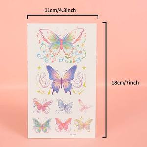 การออกแบบกระดาษขนาดเล็กที่มีชีวิตชีวาสำหรับเด็กผู้หญิงที่มีคุณภาพสูงมีเสน่ห์สำหรับหลังคอแขนหน้าขาแบบ<span class=keywords><strong>ผีเสื้อ</strong></span>3D - Product Image 6