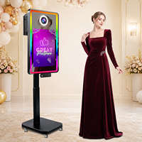 Newly 21.5 Inch Touch Screen Electric Lifting Mirror Photobooth Machine Photo Mirror Booth Selfie Digital Mirror Photo Booth
