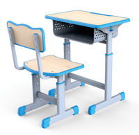 Bureau et chaise pour un seul élève, réglables en hauteur, meubles scolaires durables pour la maison et le bureau