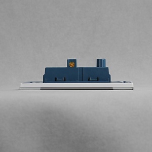 Panel acrílico de lujo resistente a los arañazos, negro, blanco, gris, dorado, estándar de EE. UU., 250V, 16 Amp, enchufe de pared doble de 3 polos - Product Image 6