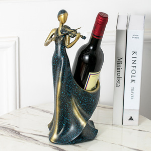 Porte-Bouteilles Créatif Haut de Gamme en Résine, Décoration de Meuble TV Style Art Déco Violon pour Hall d'Entrée, <span class=keywords><strong>Table</strong></span> de Salle à Manger et Salon - Product Image 1