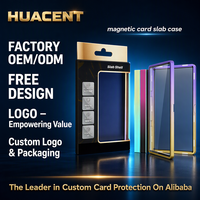 Étui de protection magnétique en métal avec logo personnalisé et protection UV pour cartes à collectionner PSA TCG, avec vitrine en verre pour cartes gradées