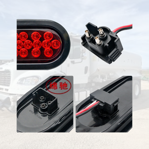 Nouveauté 2026 : Feux arrière ovales à LED 24 LED de 6 pouces (rouge, ambre, <span class=keywords><strong>blanc</strong></span>) pour camion, 12V avec prise à trois broches - Product Image 2