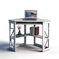 Bureau de travail moderne, durable et simple pour la maison ou le bureau, avec étagère de rangement et bureau d'ordinateur d'angle multifonctionnel