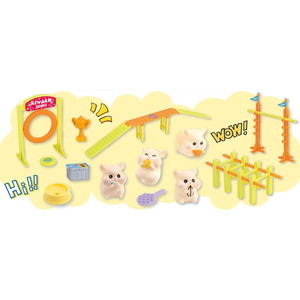 Jeu de figurines en plastique DIY, jouet réaliste pour compétition d'animaux de compagnie, jeu de rôle d'élevage de hamsters, jouets éducatifs, cadeau pour enfants - Product Image 1