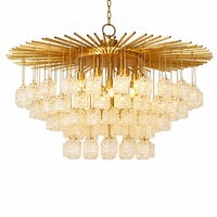 Lampadario LED di Lusso Moderno Personalizzato Senfey con Paralume in Cristallo, Altezza Regolabile per Hall di Hotel, Villa, Soffitti Alti