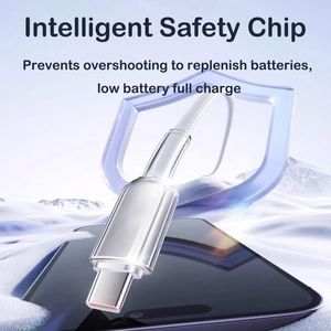 สายชาร์จโทรศัพท์แบบใส สายไนลอน ชาร์จเร็ว สายดาต้า 60W PD สำหรับสมาร์ทโฟน - Product Image 4