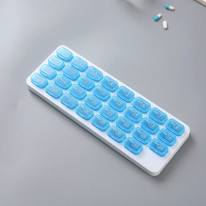 Wholesale Travel Portable 31 Compartment Independent <b>Packaging</b> PP Child-Resistant Multicolor <b>Small</b> Digital Transparent Medicine - Product Image 4