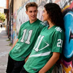Productos de Venta Caliente 2026: Nuevas Camisetas de Fútbol de Malla para Partidos, Nombres de Equipos Personalizables, Camisetas de Fútbol Unisex de Corte Recto - Product Image 2