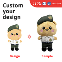 Ours en peluche personnalisé de la police, OEM ODM, ours en peluche uniformé, mascotte, cadeau promotionnel, poupée