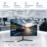 Monitor Gaming IPS QHD 27 Inci 200Hz 2560x1440 Layar Refresh Rate Tinggi USB-C DP HDMI Produsen OEM ODM