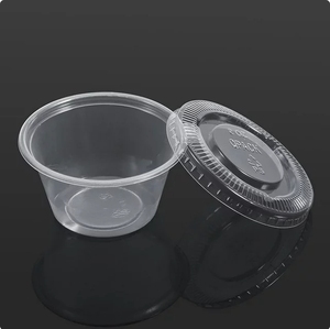 Vasos Desechables Transparentes de Plástico para Postres con Tapa, Platos y Vasos de Plástico para Un Solo Uso - Product Image 4