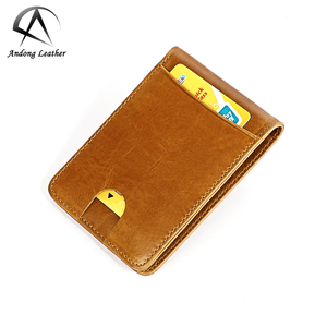 Portefeuille court en cuir véritable RFID Andong pour homme, mini porte-monnaie pour femme, porte-cartes de crédit pour homme, petite bourse pour homme - Product Image 5