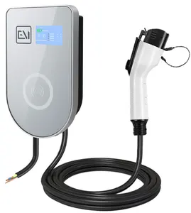 Pengisian cepat AC tipe 1 kartu steker geser untuk memulai layar Panel kaca kabel pengisi daya mobil listrik stasiun pengisian daya EV