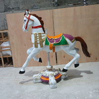 Carrousel d'animaux décoratifs grandeur nature Cavalos De Carrosel figurines de chevaux pour patios