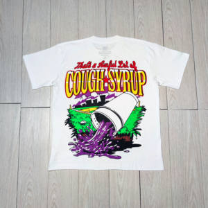 Camisetas de manga corta personalizadas de punto suelto 100% algodón de alta calidad para hombre, modelo Heavyweight THAT'S A AWFUL LOT OF COUGH SYRUP - Product Image 4