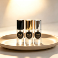 Flacon de parfum en verre à sertir haute pression FEA15 à base épaisse de 3 ml, avec étiquette personnalisée noir et or, échantillon de parfum vide – Vente chaude aux États-Unis