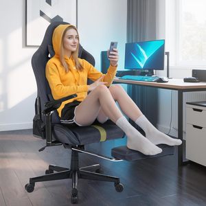 Sillas <span class=keywords><strong>Gamer</strong></span> Pro 6D con Reposabrazos Ajustables, Altura Ajustable, Silla de Juego con Masaje para Gamers Profesionales con Reposapiés Telescópico - Product Image 6